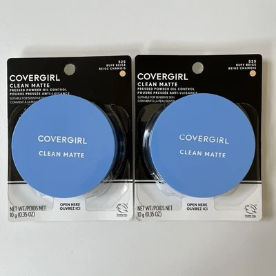 (2) CoverGirl Clean Matte Oil Control Compact Pressed Powder,#525-Buff Beige - Image 1 of 2