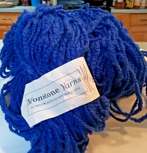 IRONSTONE Island Cotton & Rayon Boucle Super Bulky Yarn Color Blue 9 oz skein - Picture 1 of 4