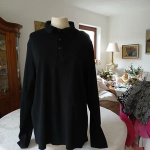 Langarmpoloshirt für Herren in Gr. M, von Straight Up schwarz - Bild 1 von 3