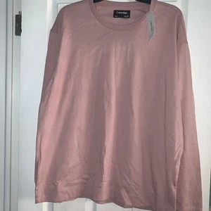 Calvin Klein Jeans Rundhalsausschnitt Sweatshirt kleine Logo Schreibweise lila Herren Größe XL - Bild 1 von 8