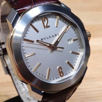 Bvlgari Octo Roma Oro Rosa 18k (K18PG) Fecha Automático - Casi Como Nuevo - OCP41SG - Foto 1 de 4