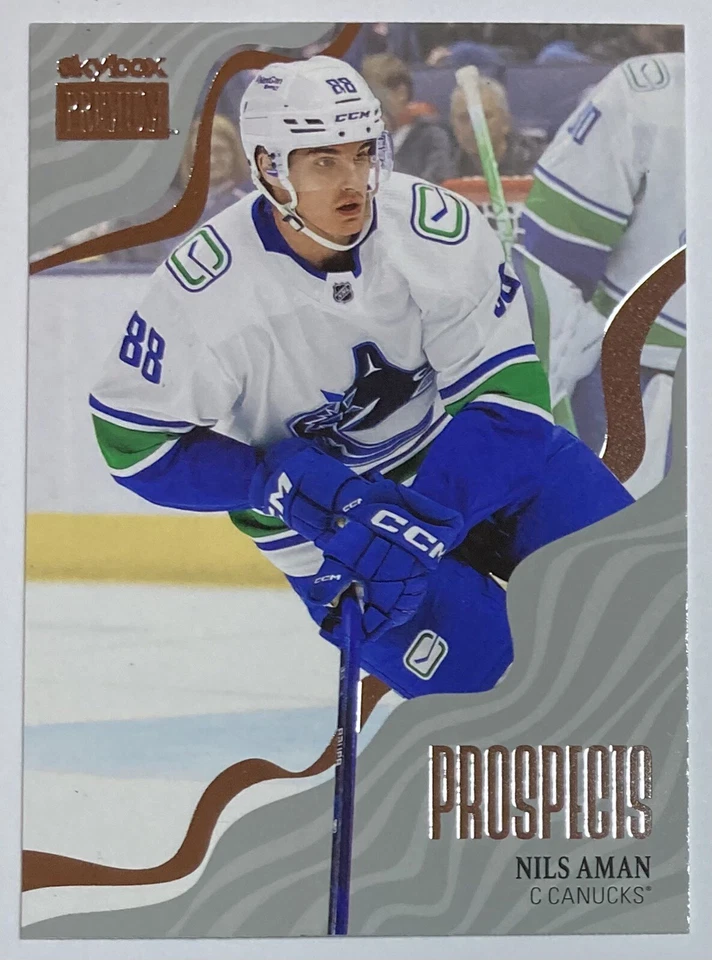 2022-23 Metal Universe Hockey Canucks Nils Aman Prospects Card #PP-44 - Image 1 of 1