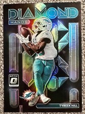 2022 Donruss Optic TYREEK HILL Diamond Hands Silver Prizm Card #DH-7 NFL Miami