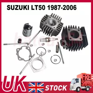 Cylinder Barrel Kit Piston For Suzuki/LT50 Piston Gasket Head Rings 1987-2006 UK - Picture 1 of 12