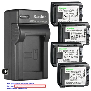 Kastar Battery Wall Charger for Canon BP-808 CG-800 Canon VIXIA HF M30 Camcorder - Picture 1 of 11