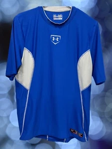 Under Armour Medium Fitted Heatgear Royal Blue/Gray Polyester and Elastane - Picture 1 of 6