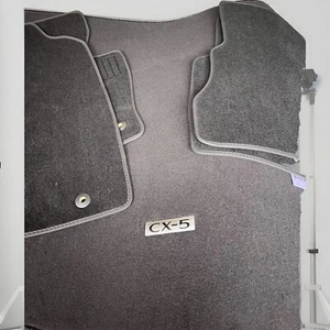 2024 MAZDA CX-5 Brand New Front Rear TrunkCarpet Floor Mats Set Black KBG6-68G30 - Picture 1 of 6