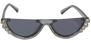  Nuevas gafas de sol de moda con diamantes de imitación lentes transparentes/grises para mujer - Imagen 1 de 2