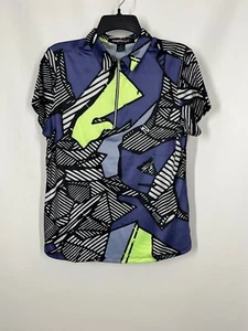 NWT Jamie Sadock Simplicite Golf Top Womens Purple Black Grn Collared 1/4 Zip SS - Picture 1 of 6
