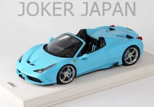 MR Collection 1/18 Ferrari 458 Speciale A Baby Blue With Case FE12 JDM - Picture 1 of 5