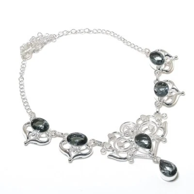 Alexandrite Gemstone Handmade 925 Sterling Silver Jewelry Necklace Size 18" - Image 1 of 2