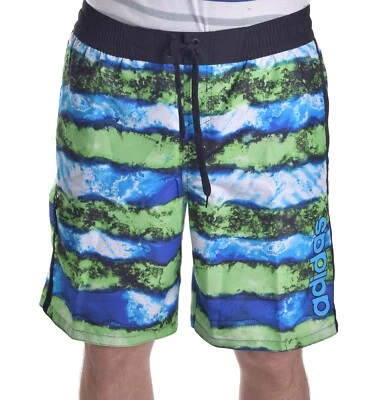 Adidas Nuevo Para Hombre Tabla de Natación Pantalones Cortos Forrados Verde Entrepierna Mediana 8.5" Foto 1 de 2