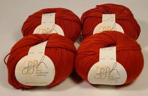 GGH Merino Soft Yarn Color #11 Orange 100% Merino Wool (Lot of 4 Skeins) - Picture 1 of 6