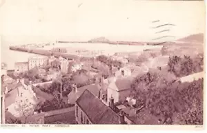 CARTOLINA GB GUERNSEY ST PETER PORT HARBOUR USATA 1934 - Foto 1 di 1