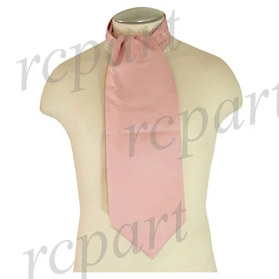 Новый Vesuvio Napoli мужской полиэстер Ascot галстук свадьбы твердый лиловый розовый - Изображение 1 из 3