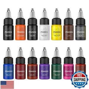 PFARRER Tattoo Tinte Farbe Set 1/2 oz (15ml) Vegan-Friendly USA Standard Pigmen - Bild 1 von 5