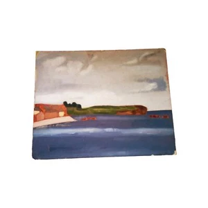 ÖLGEMÄLDE VON PETER DAVIES, (KUNSTSCHRIFTSTELLER & KÜNSTLER) ÖL AUF PAPPE, UNGERAHMT, SELTEN - Bild 1 von 4