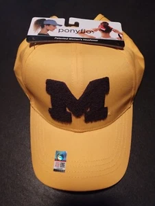 Pony Flo UNIVERSITY OF MICHIGAN Embroidered Women's Baseball Cap -- Go Blue!! - Picture 1 of 5