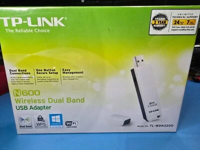 TP-Link N600 Wireless Dual-Band USB Adapter TL-WDN3200 - Image 1 of 3