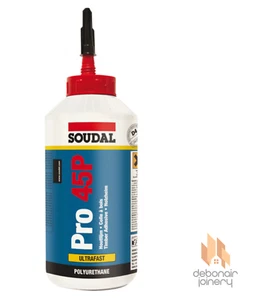 Soudal Pro 45P Water Resistant PU Adhesive Fast Dry Wood Glue 750g - Picture 1 of 1