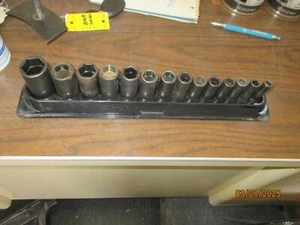 Snap-on 3/8 deep metric socket set #214SFMYA 14pc 8-19, 21, 24 - Picture 1 of 4