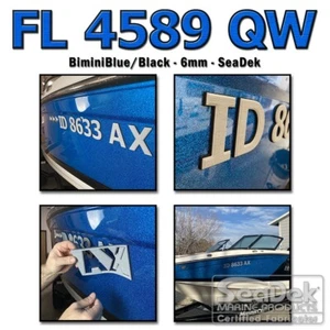 SeaDek erhöhte 3" Bootsregistrierungsnummern Set | Peel & Stick Installation - SG/B - Bild 1 von 8