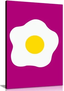Kitchen Art Fried Egg Canvas Pictures Wall Art Print For Kitchen and Dining Room - Picture 1 of 6