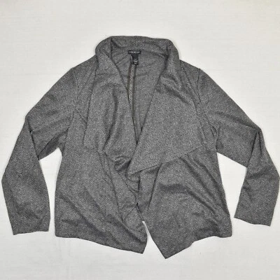 Cárdigan blazer abierto para mujer Lane Bryant geométrico algodón gris talla grande 26/28 Foto 1 de 4