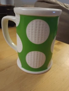 Starbucks Coffee Green Dimpled Golf Ball 16 oz Large Coffee Mug Cup 2006 - Picture 1 of 7