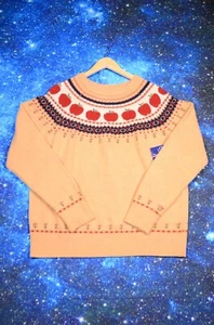Kiel James Patrick Apple Picking Sweater Size XXL Beige Fall Teacher Harvest - Picture 1 of 9