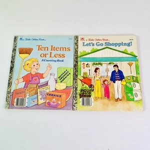 A Little Golden Book Let's Go Shopping + Ten Items or Less Counting Book Vintage - Bild 1 von 12