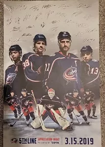 Columbus Blue Jackets 5th Line Appreciation Night Poster 3.15.2019 - Picture 1 of 1