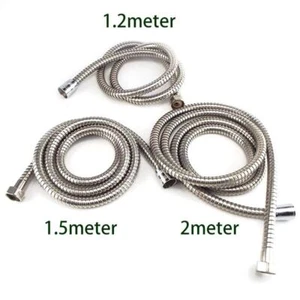 Duschschlauch 1,2/1,5/2M extra lang flexibel Edelstahl Chrom Badezimmerrohr - Bild 1 von 6