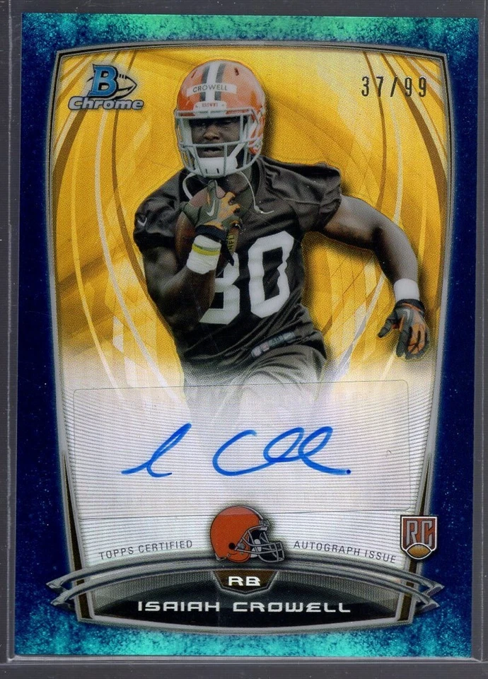2014 Bowman Chrome Rookie Auto Bubbles Refractors #RCRAIC Isaiah Crowell 37/99 - Image 1 of 1