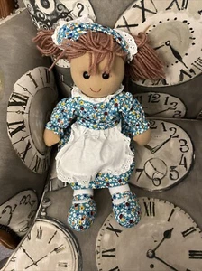 Powell Craft Rag Doll Soft Toy Brown Hair - Picture 1 of 6