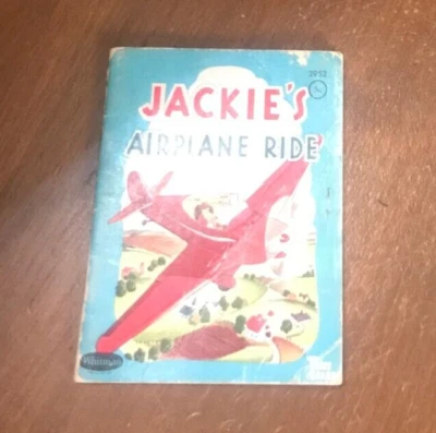 Vintage 1949 Tiny Tales Book JACKIE’S AIRPLANE RIDE Whitman Foto 1 de 4