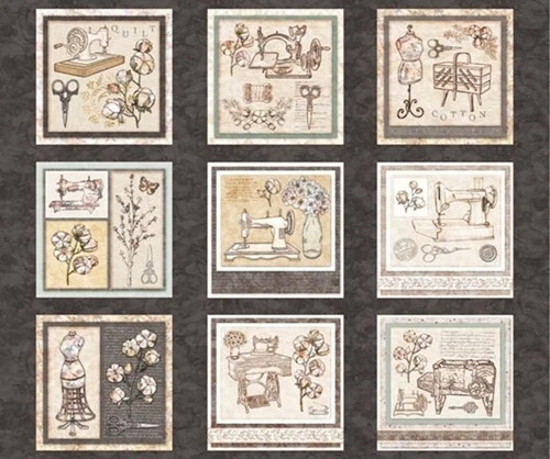 Cotton Couture Sewing Patches Seamstress Machines 36x44 Cotton Fabric Panel - Image 1 of 1