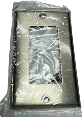 (Lote de 4) Placa de pared Leviton 00-84401-40 acero inoxidable acabado satinado de 1 velocidad Foto 1 de 4