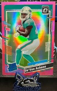 Panini Donruss Optic 2023 - Clasificado Rookie De'Von Achane #269 Pink Prizm (RC) - Imagen 1 de 3