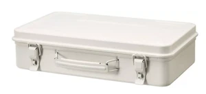 MUJI Cassetta degli Attrezzi Acciaio 3 Misure: Larghezza 38,5 x Profondità 22,5 x Altezza 9,5 cm Made in Japan - Foto 1 di 8
