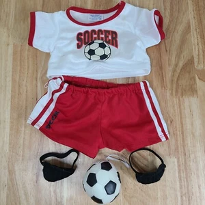 Build A Bear Workshop Outfit Fußball Uniform Trikot Shirt Shorts Pads Ball - Bild 1 von 8