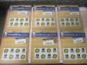 Lot of 6 - Memphis Grizzlies Face Tattoos Peel & Stick Packs NBA - New - Picture 1 of 3
