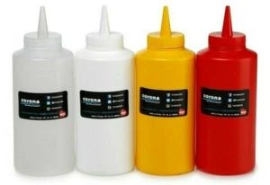 2 Stück Kunststoff Gewürz Quetschflasche Corona Professional 420ml 950ml UK - Bild 1 von 6