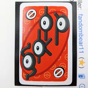 Unown - RARE JAPANESE Exclusive - Sword & Shield Pokemon Uno card Red 2020 - Picture 1 of 5