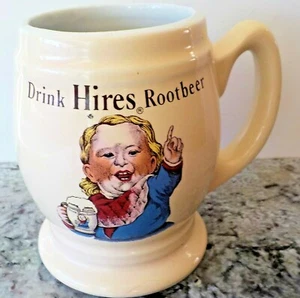 Vintage "Drink Hires Rootbeer" Ceramic Mug [Crush International USA] (VGUC)  - Picture 1 of 6
