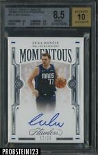 2020-21 Panini Flawless Momentous Luka Doncic 17/25 BGS 8.5 w/ 10 On Card AUTO