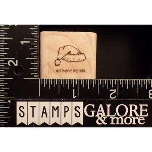 Stampin' Up! Rubber Stamps 1995 BUTTON BEAR SANTA'S HAT CHRISTMAS #02 - Picture 1 of 2