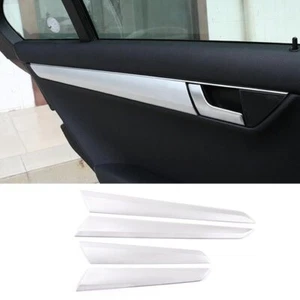 Borde de panel de puerta interior plateado ABS adecuado para Mercedes Benz Clase C W204 2008-2013 - Imagen 1 de 11