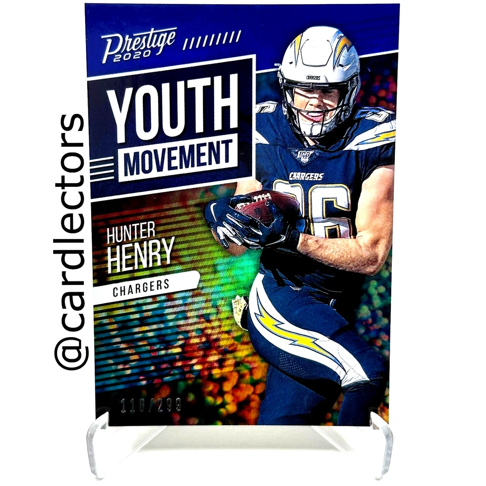 2020 Panini Prestige HUNTER HENRY Youth Movement #YM-HH Blue Xtra Points SP /299 - Image 1 of 3