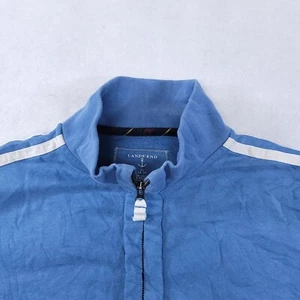Land's End Long Sleeve Zip Up Jacket Youth Boys Size Extra Large XL Blue White - Picture 1 of 13